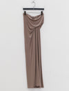 OUDE WAAG 25 Autumn and Winter Printed Draped Knitted Ribbed Skirt OW-OW-25AW-SK03T2GY830-KWH Mineral Gray